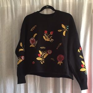 TOPSHOP Holiday — Jovana Embroidered Sweater